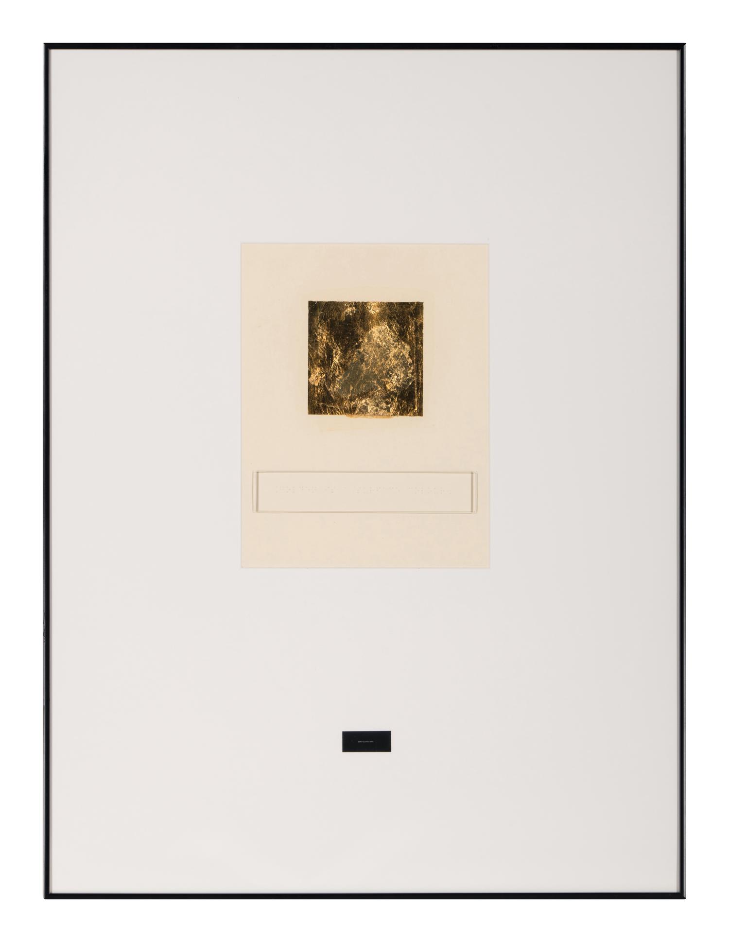 Esprit de l'Escalier (Works for the Blind): Golden is a surface color; Spectator, 1985-87 (2 works from an edition of 15)