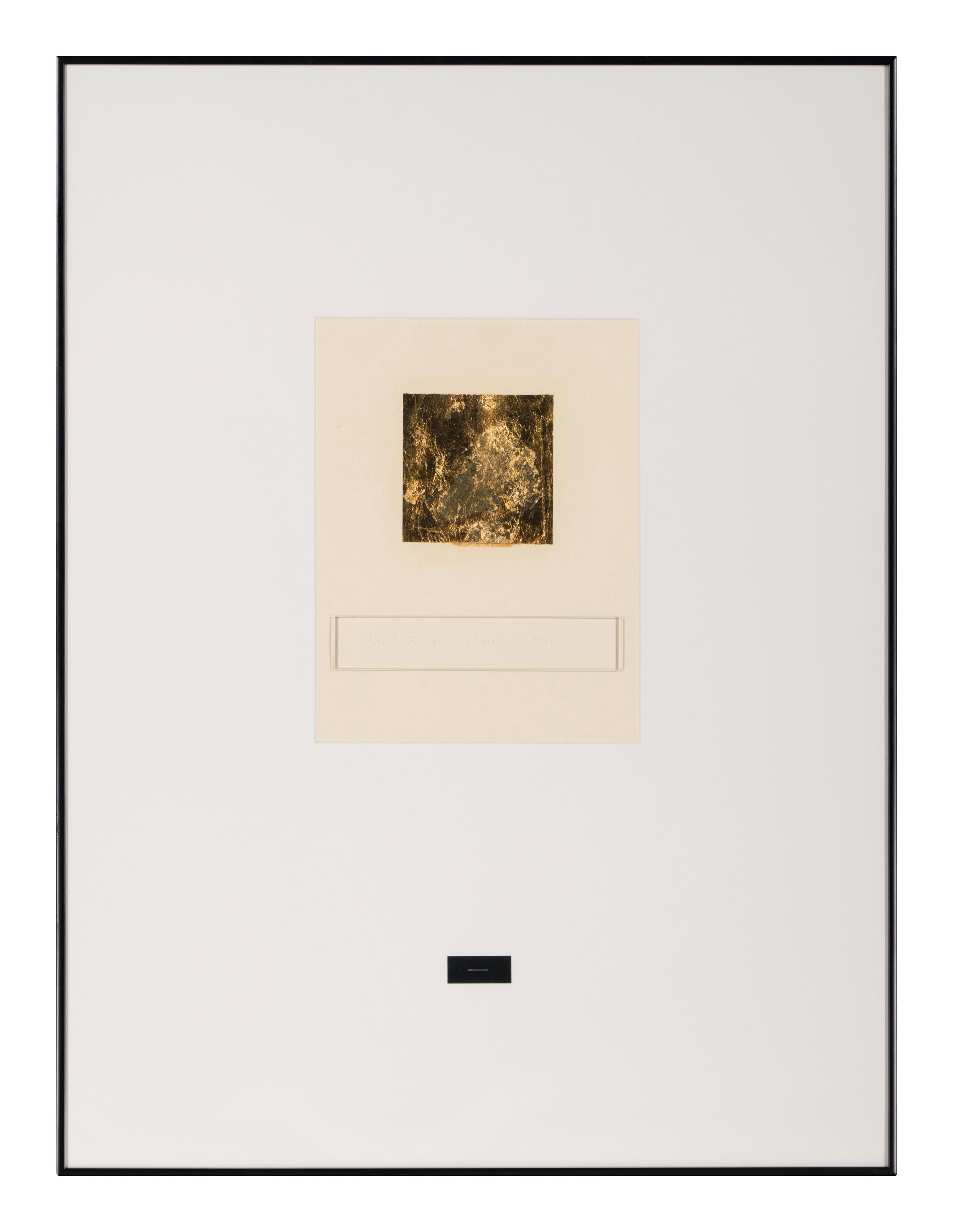 Esprit de l'Escalier (Works for the Blind): Golden is a surface color; Spectator, 1985-87 (2 works from an edition of 15)