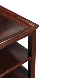 A Contemporary Brass Mounted Walnut Four-Tier Table