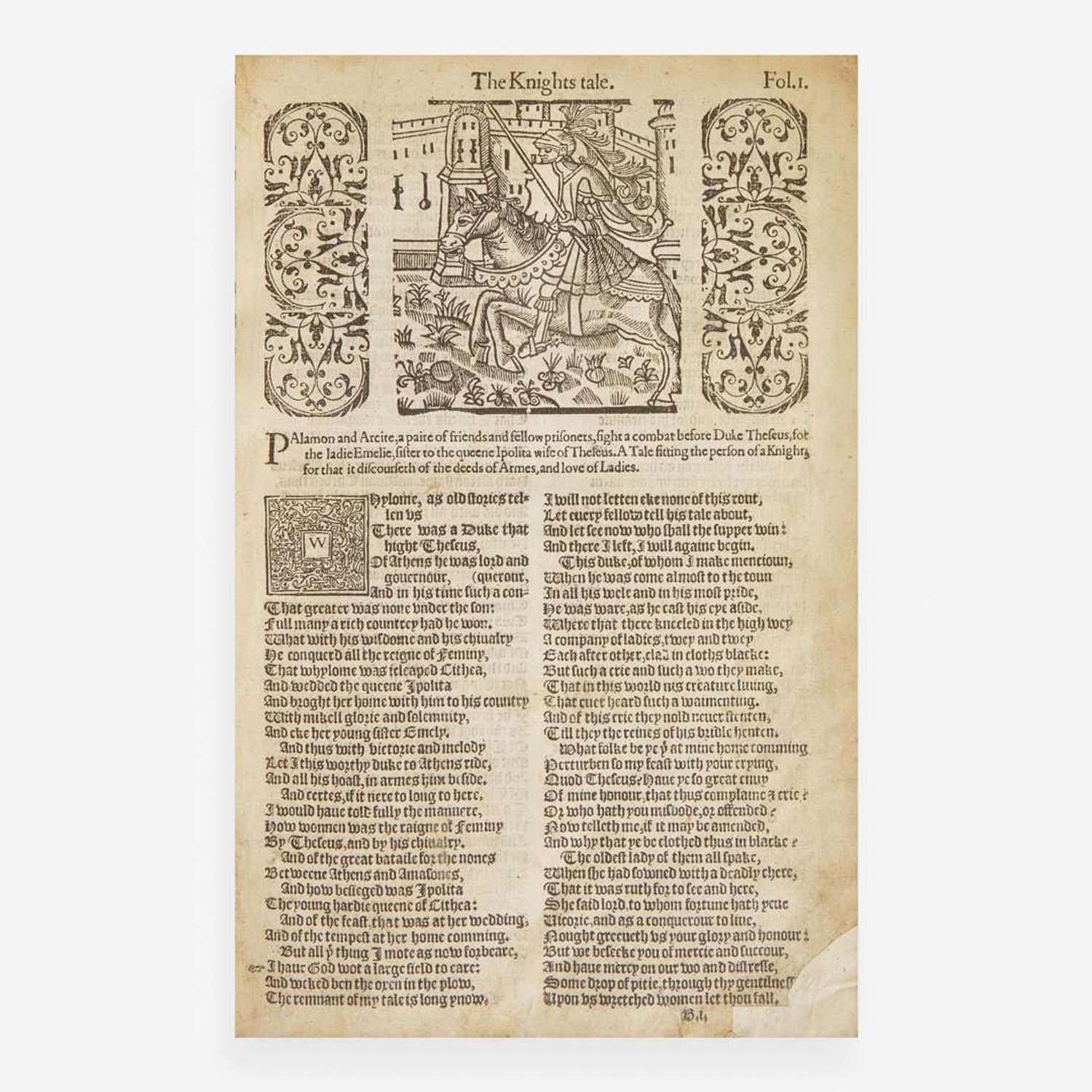 [Literature] Chaucer, Geoffrey (The Workes of our Ancient and Learned English Poet, Geffrey Chaucer, newly Printed.)