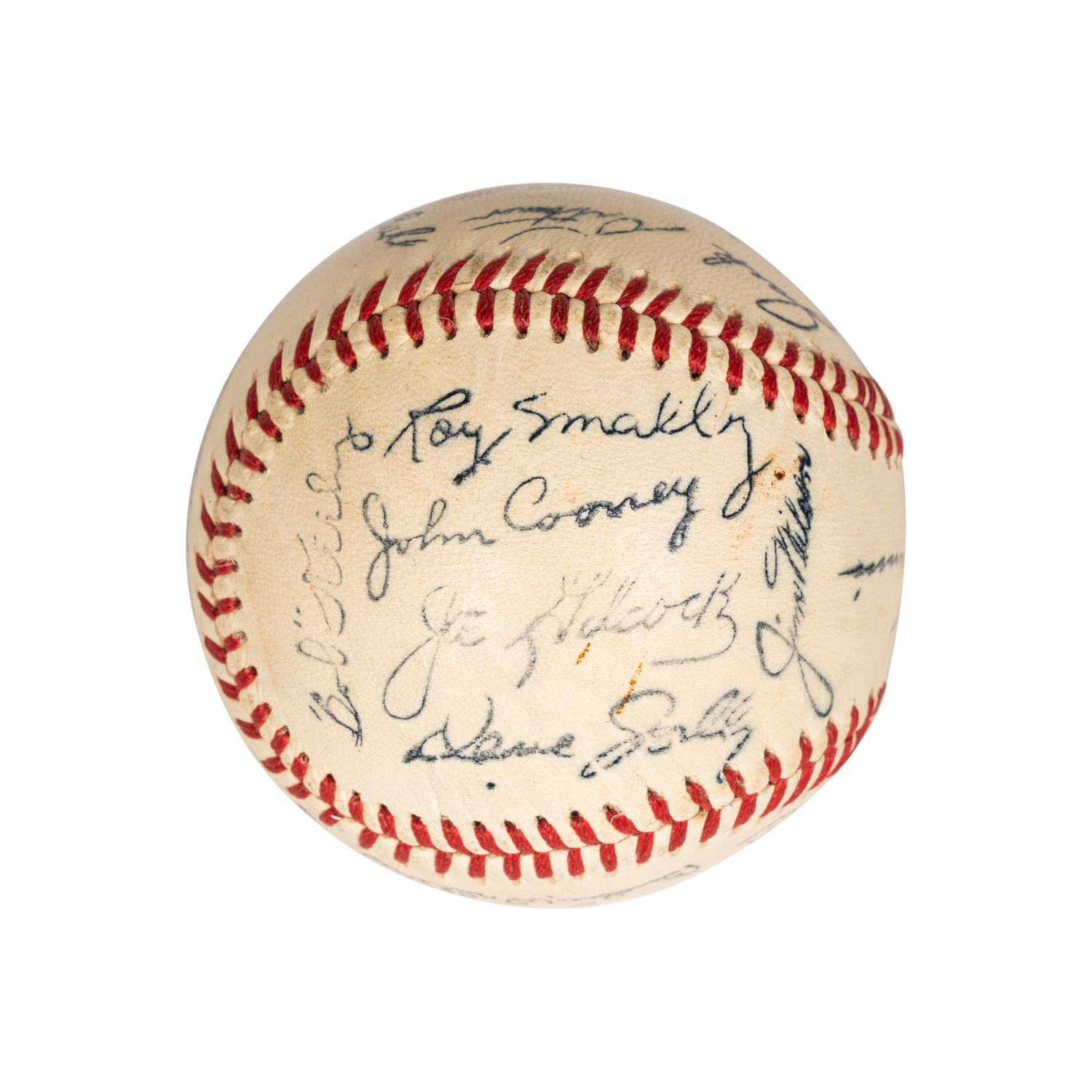 A Group of Signed Autograph Baseballs and One Signed Autograph Softball,