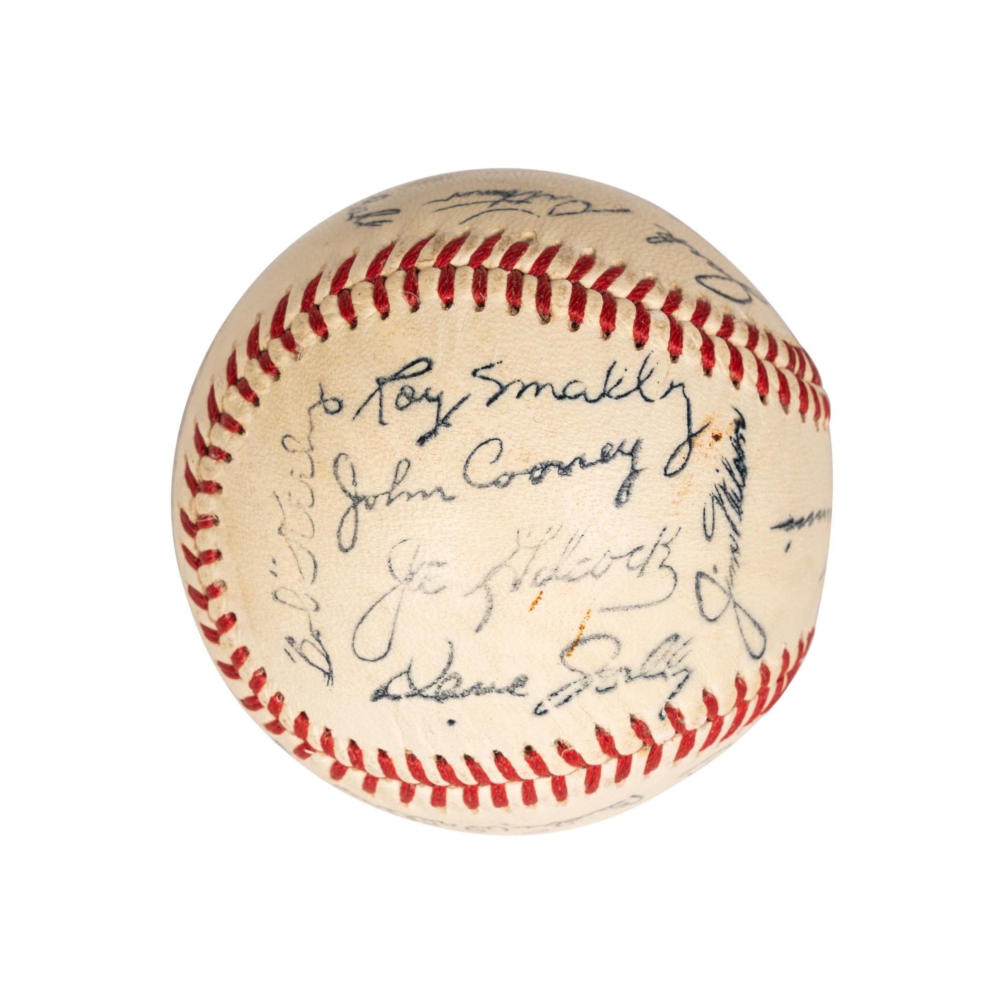 A Group of Signed Autograph Baseballs and One Signed Autograph Softball,
