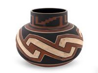 A Clifton Art Pottery Hopi Style Bulbous Vase — 1906-1909