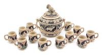 A German Ceramic Drink Set Height of first 12 inches. — MARZI & REMY, MID-20TH CENTURY