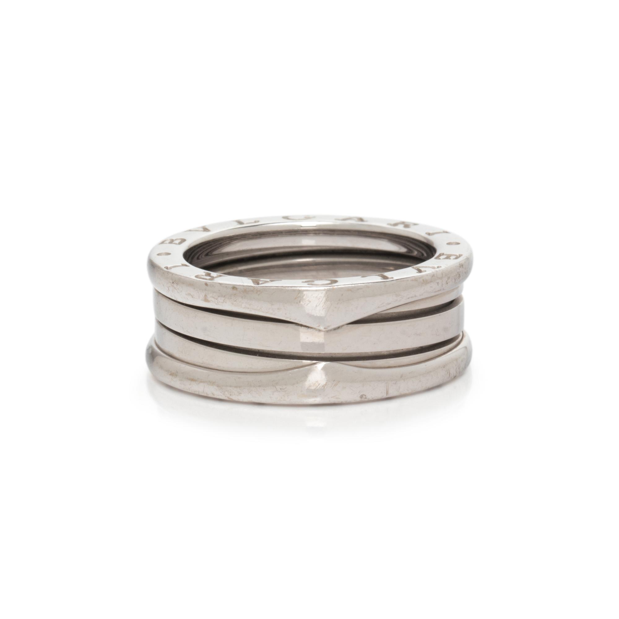 BULGARI, WHITE GOLD 'B ZERO' RING