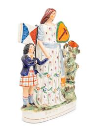 A Staffordshire Band of Hope Figural Group