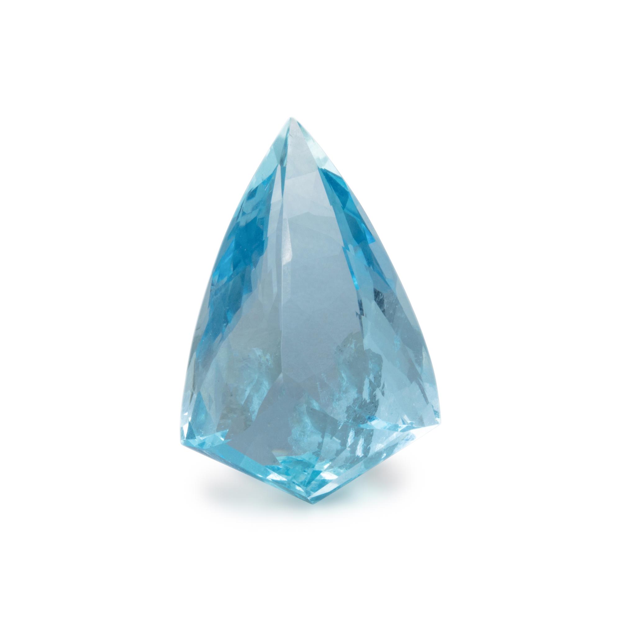 AN UNMOUNTED AQUAMARINE
