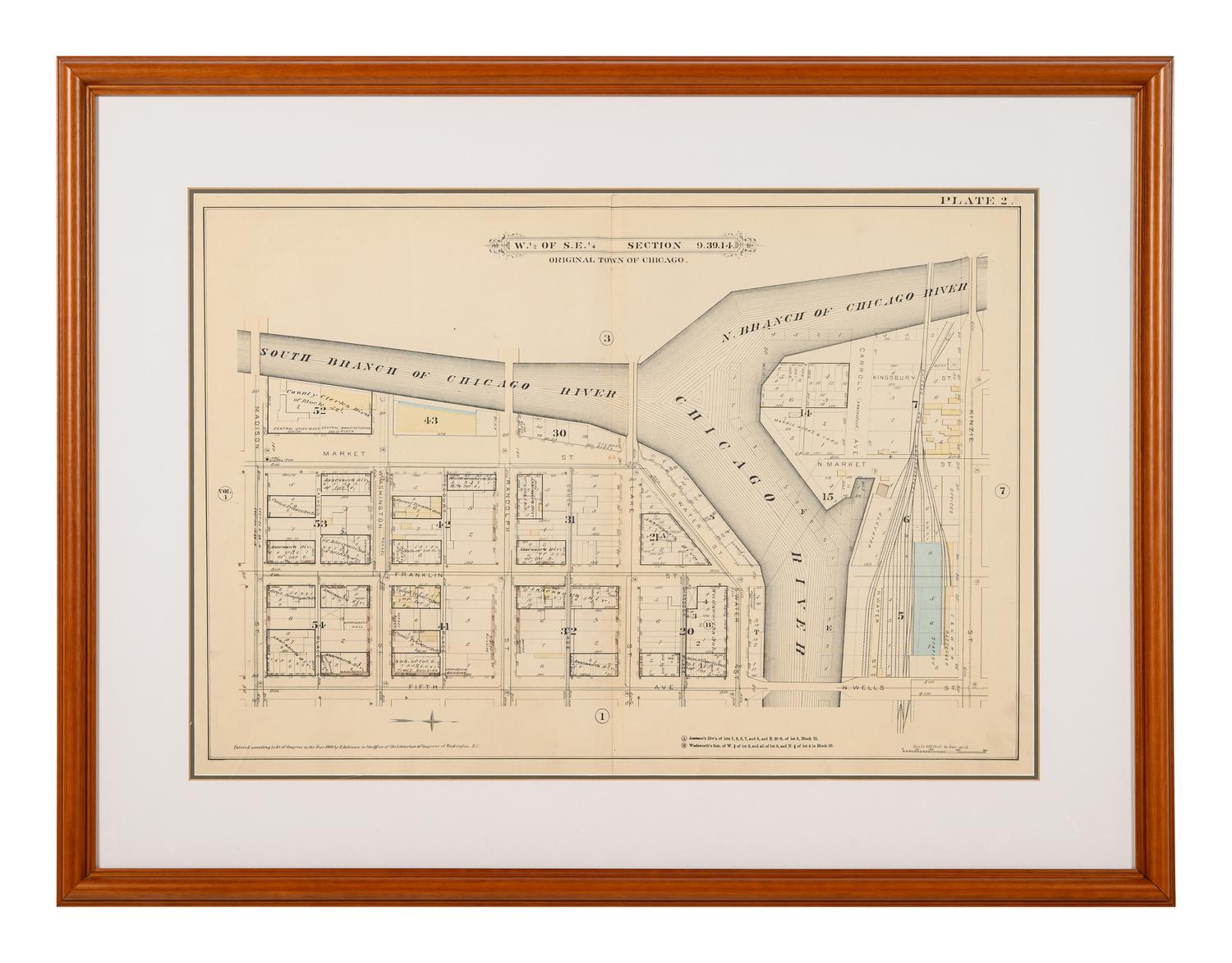 A Group of 13 maps of Chicago and Illinois, comprising: