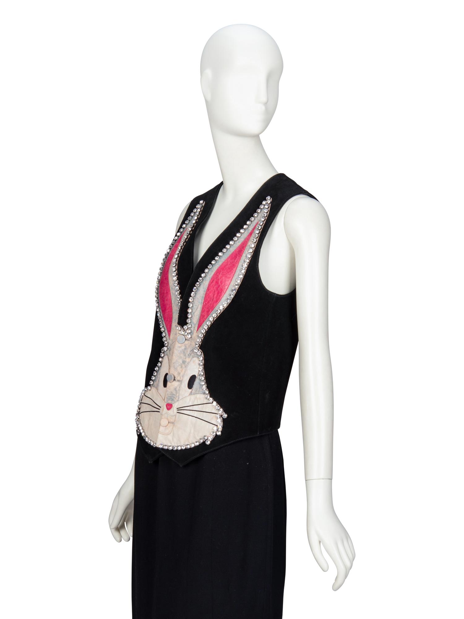 GUCCI, EMBELLISHED 'BUGS BUNNY' SUEDE VEST, 2018