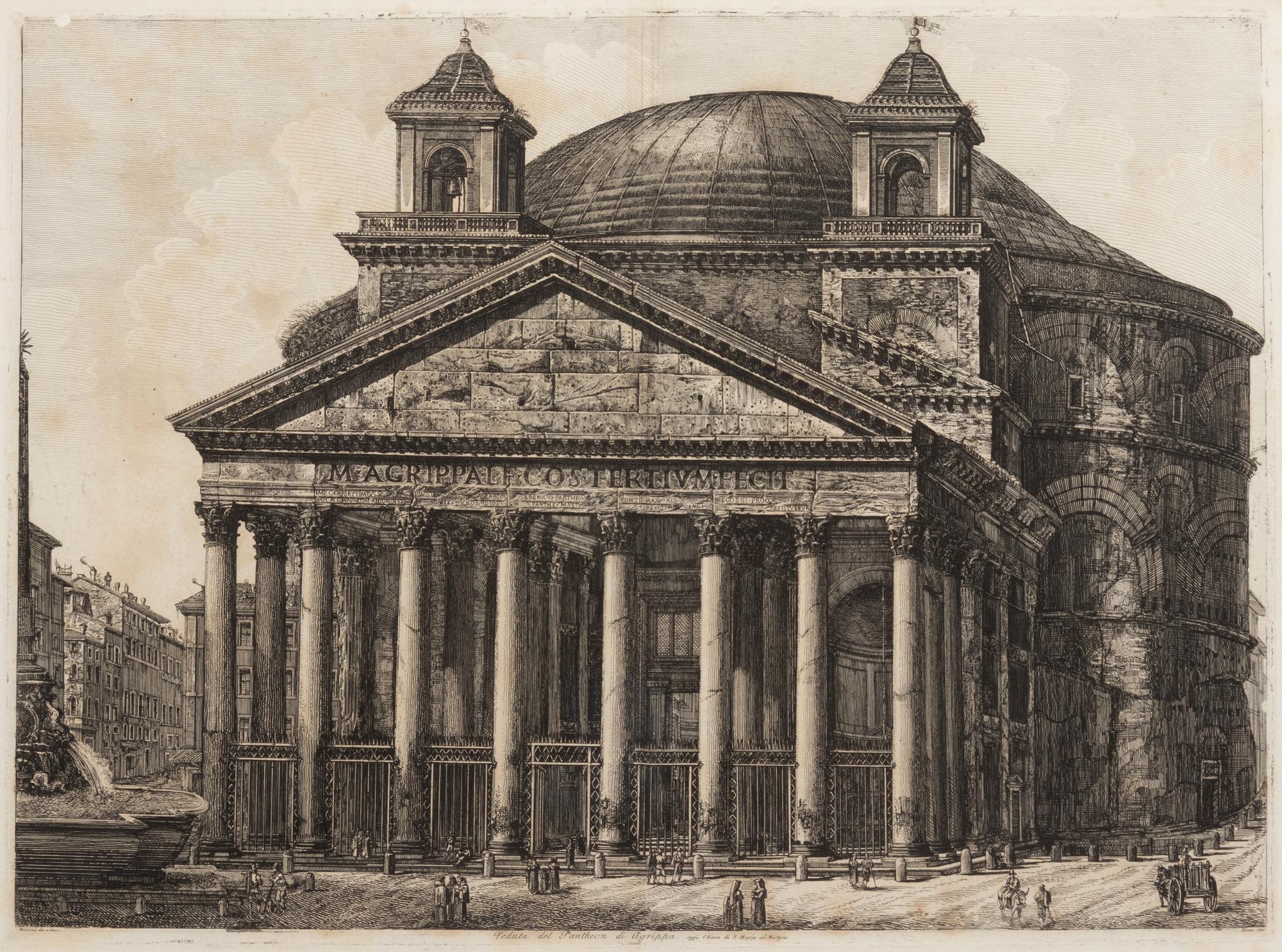 Veduta del Pantheon di Agrippa