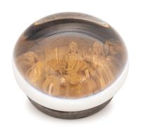 A Pinchbeck Last Supper Intaglio Molded Gold Paperweight