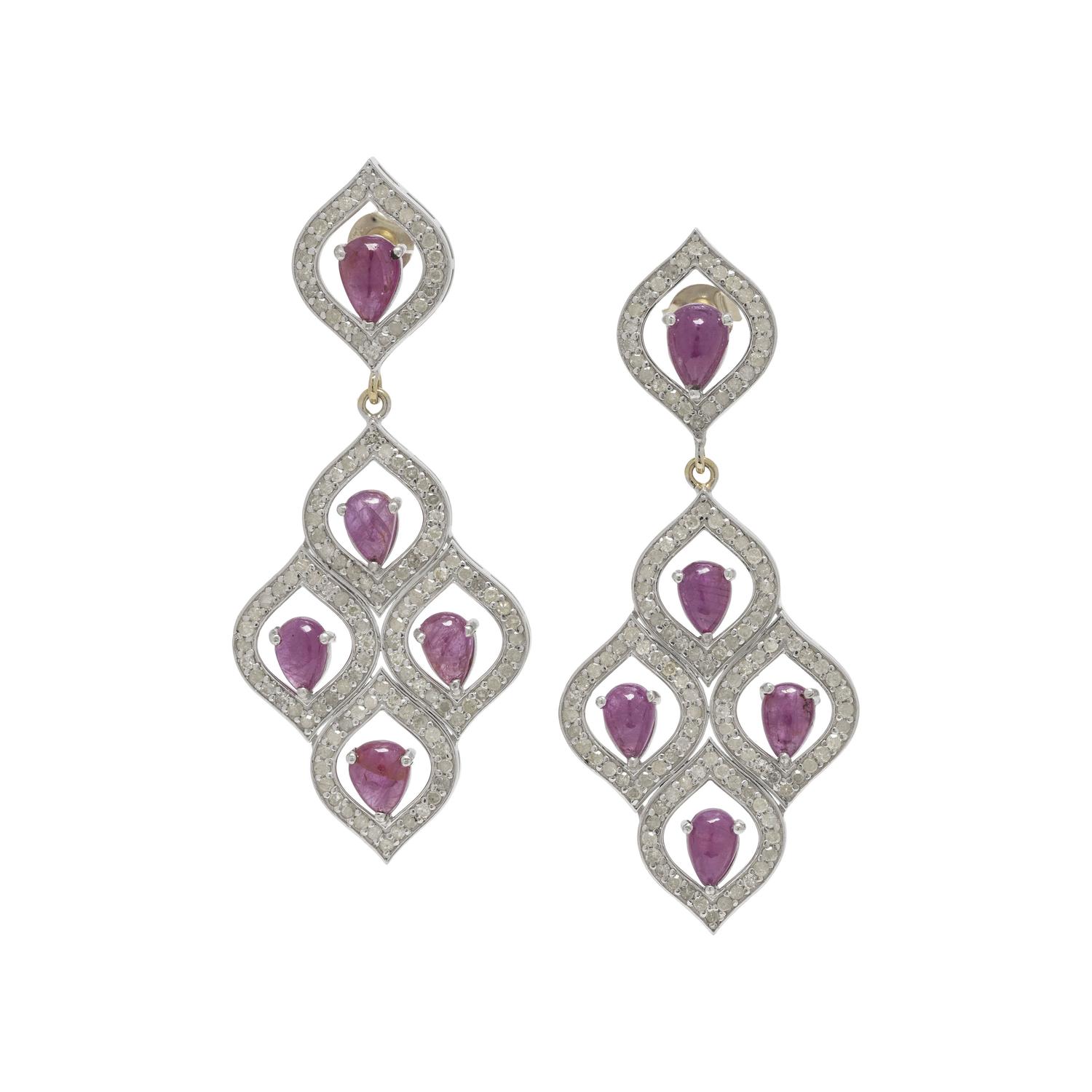 RUBY AND DIAMOND EARRINGS