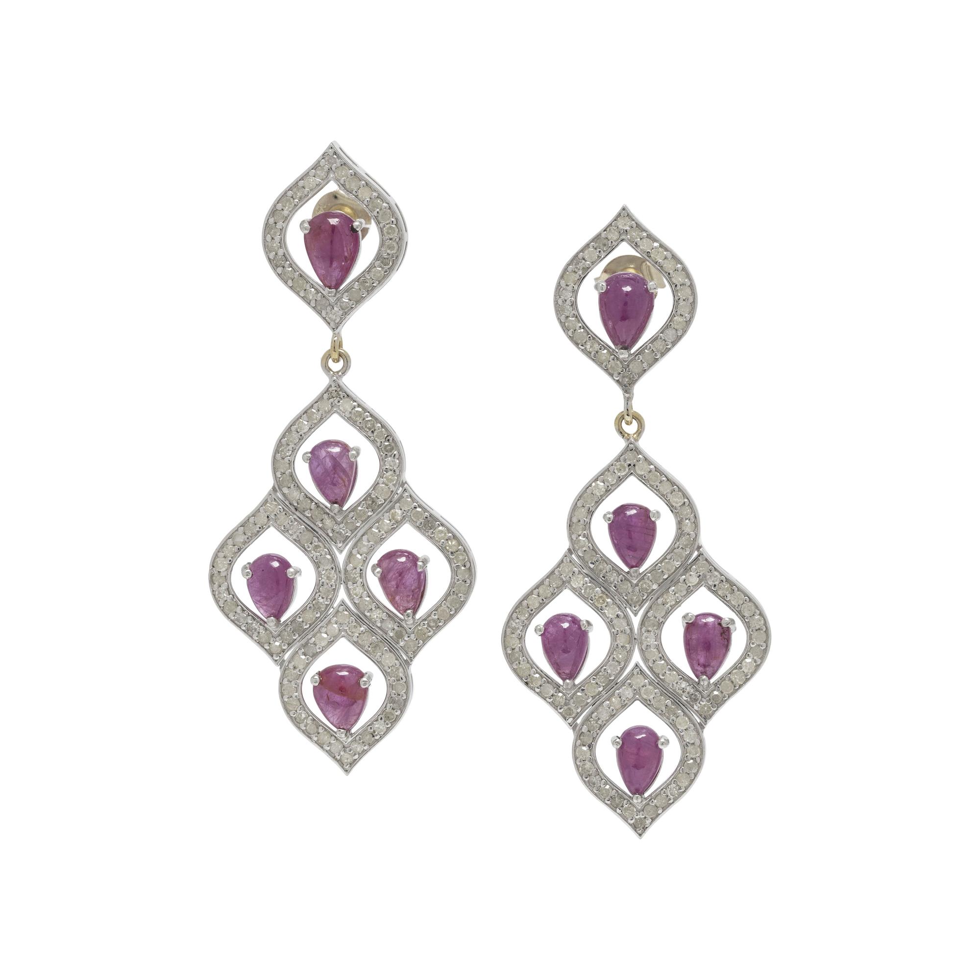 RUBY AND DIAMOND EARRINGS