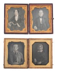 [EARLY PHOTOGRAPHY]. 18 quarter plate daguerreotypes featuring men and women.