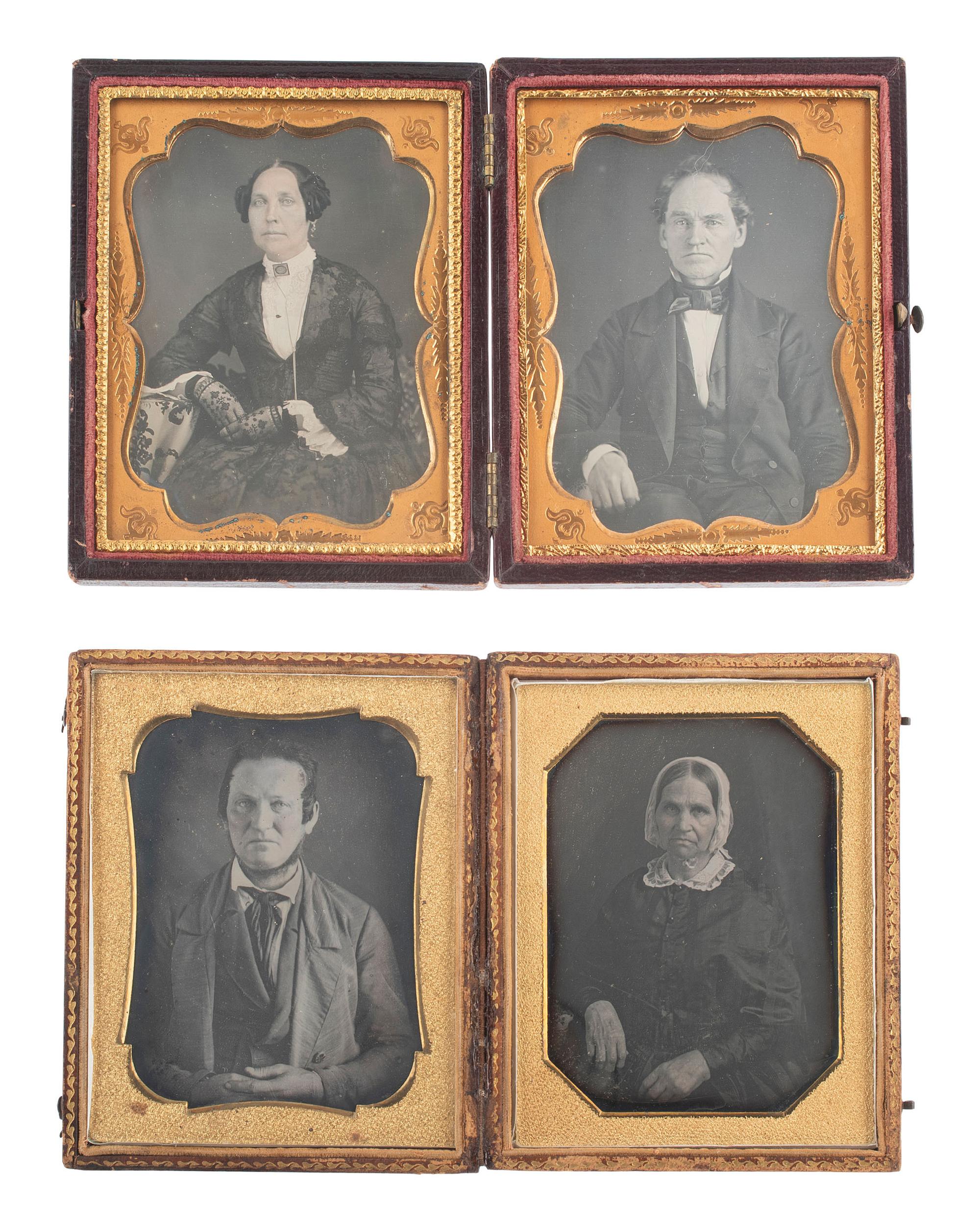 [EARLY PHOTOGRAPHY]. 18 quarter plate daguerreotypes featuring men and women.