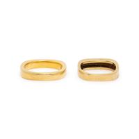 TWO YELLOW GOLD RINGS
