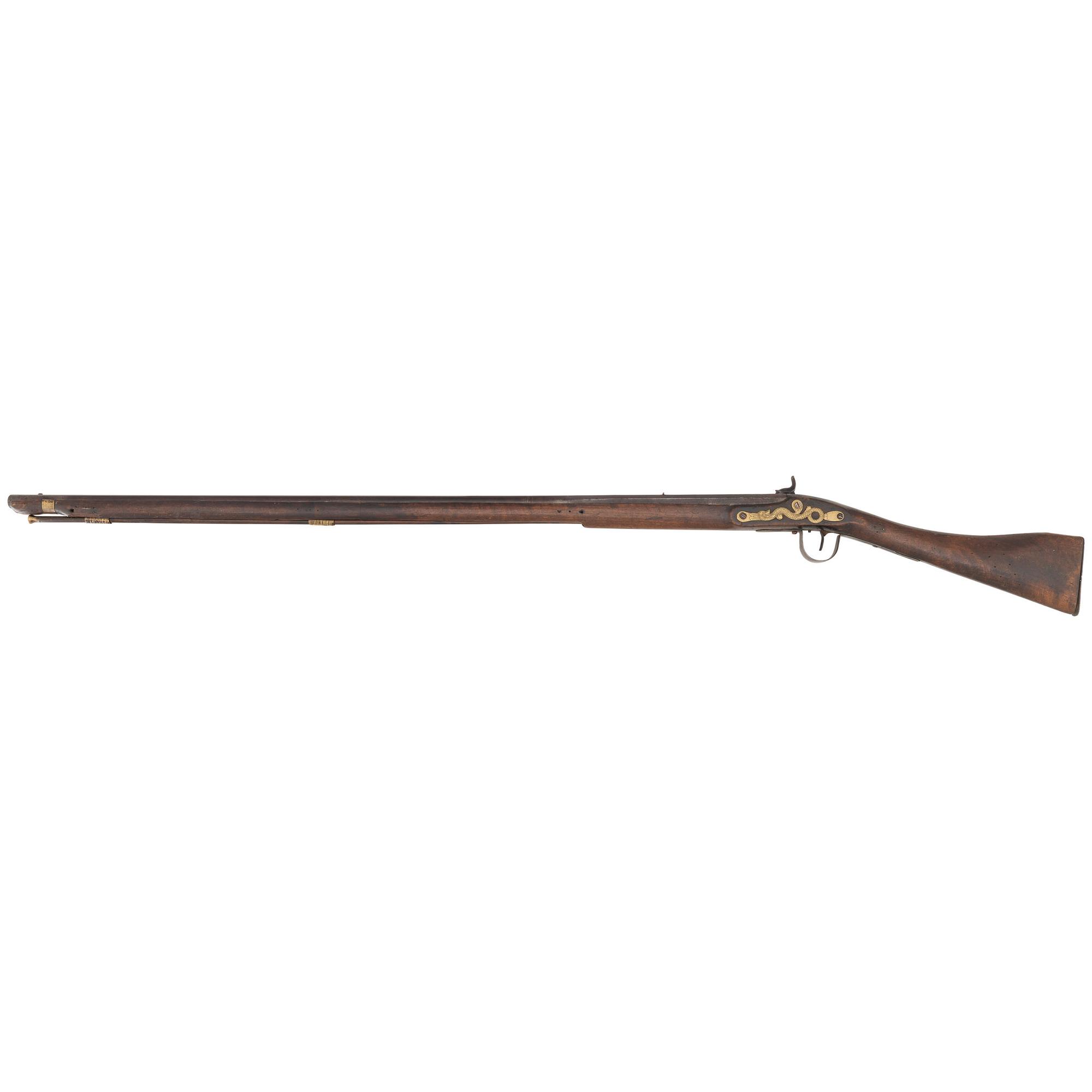 Percussion Altered Belgian Northwest Trade Gun Marked Barnett