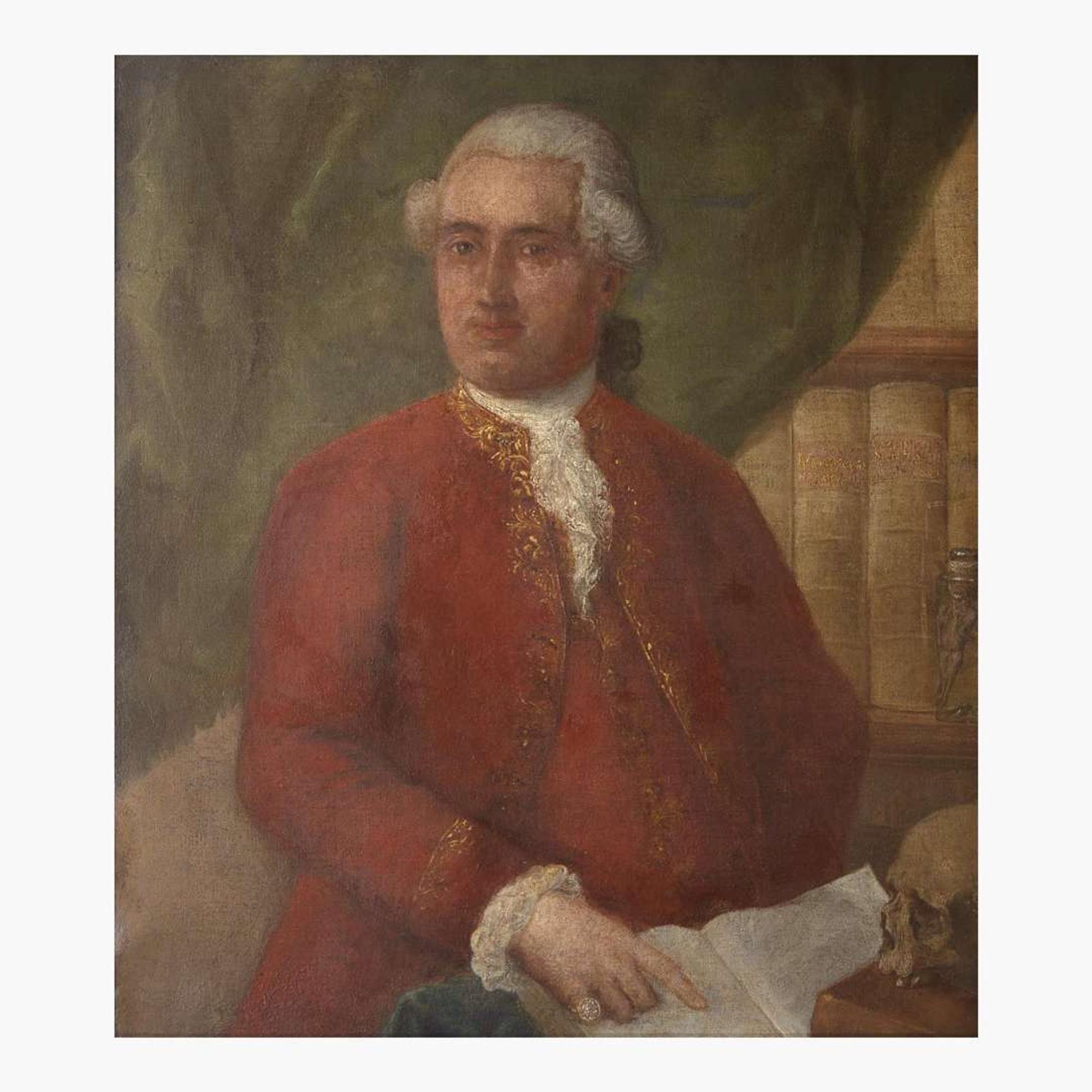 Alessandro Longhi (Italian, 1733–1813) Portrait of a Scholar in his Study