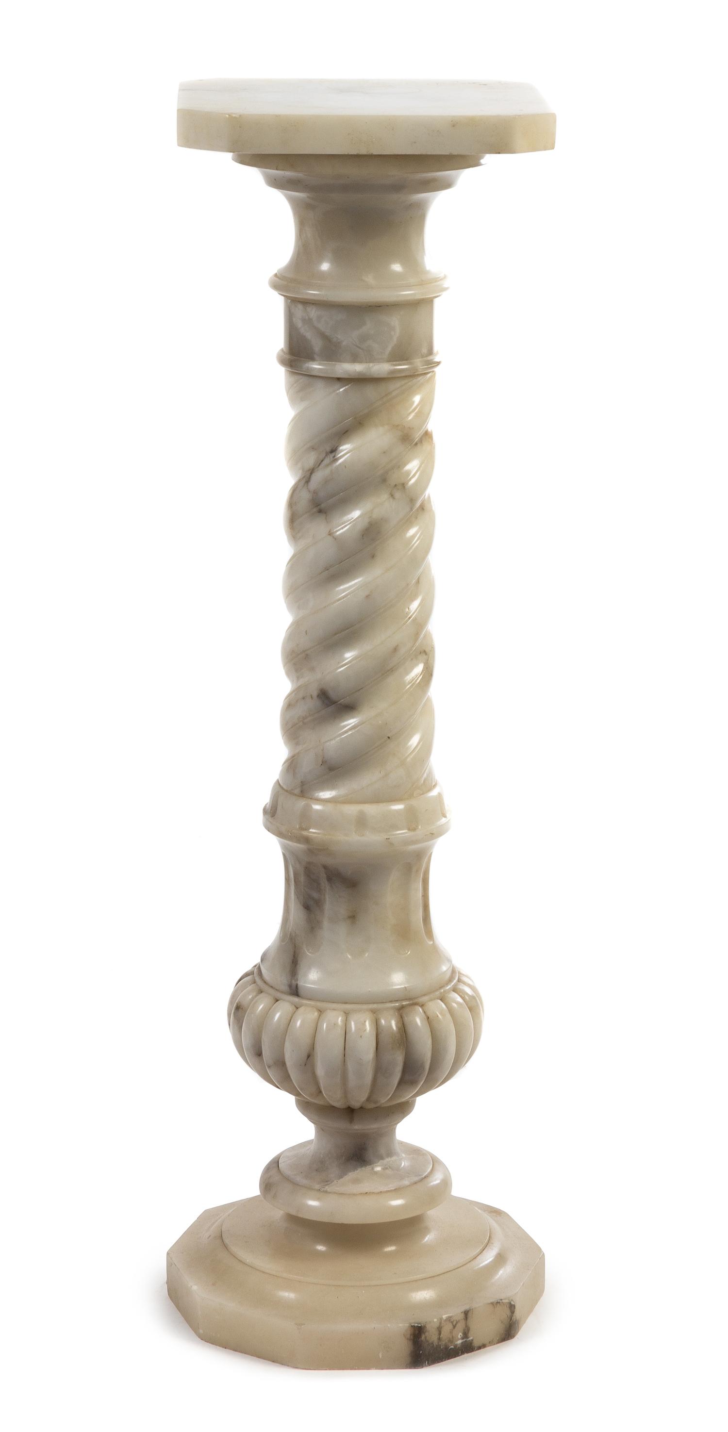 A Continental Marble Pedestal Height 41 3/4 inches.