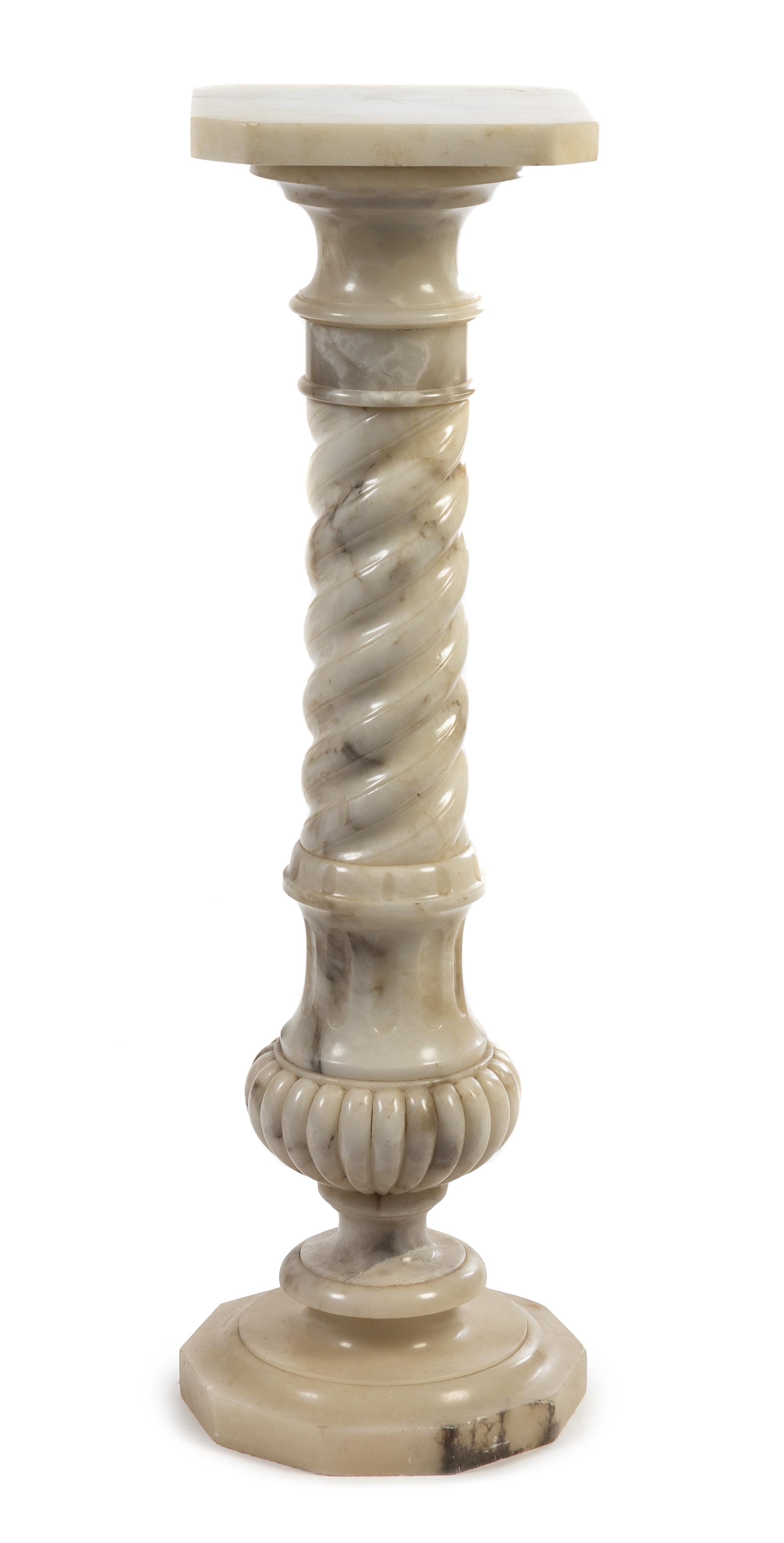 A Continental Marble Pedestal Height 41 3/4 inches.
