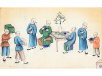A Set of Seven Chinese Export Pith Paintings
