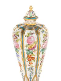 A Pair of Sèvres Style Porcelain Covered Vases