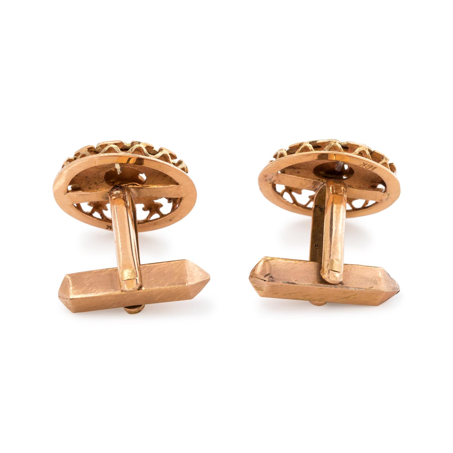 BICOLOR GOLD CUFFLINKS