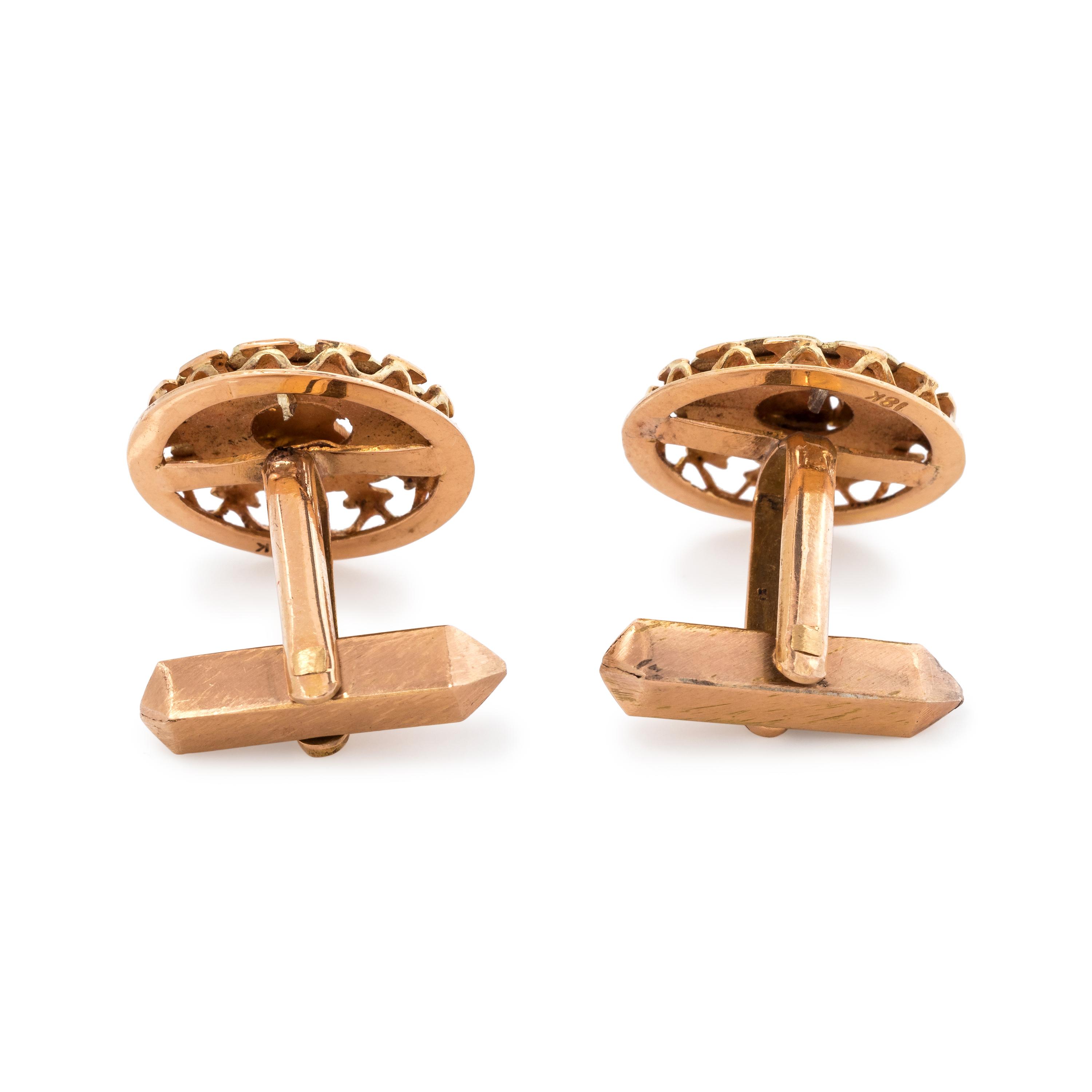 BICOLOR GOLD CUFFLINKS