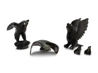 Three Inuit Carved Stone Figures of Birds