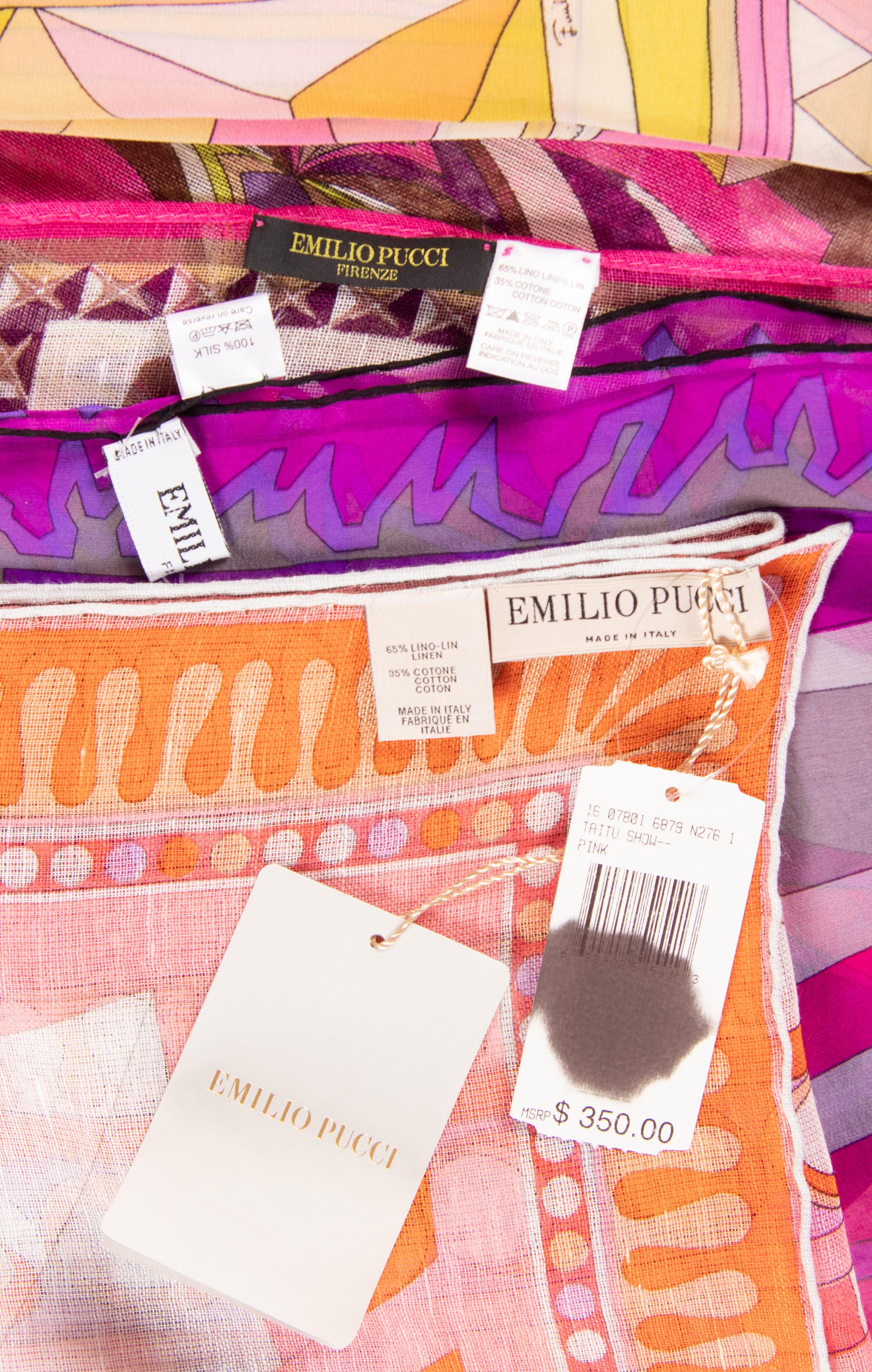 Four Emilio Pucci Scarves