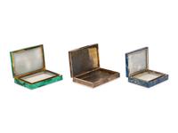 A Group of Three Italian Hardstone Veneered Table Caskets