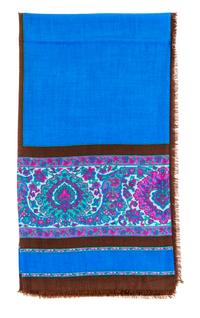 An Yves Saint Laurent Multicolor Paisley Scarf, 52" x 58".