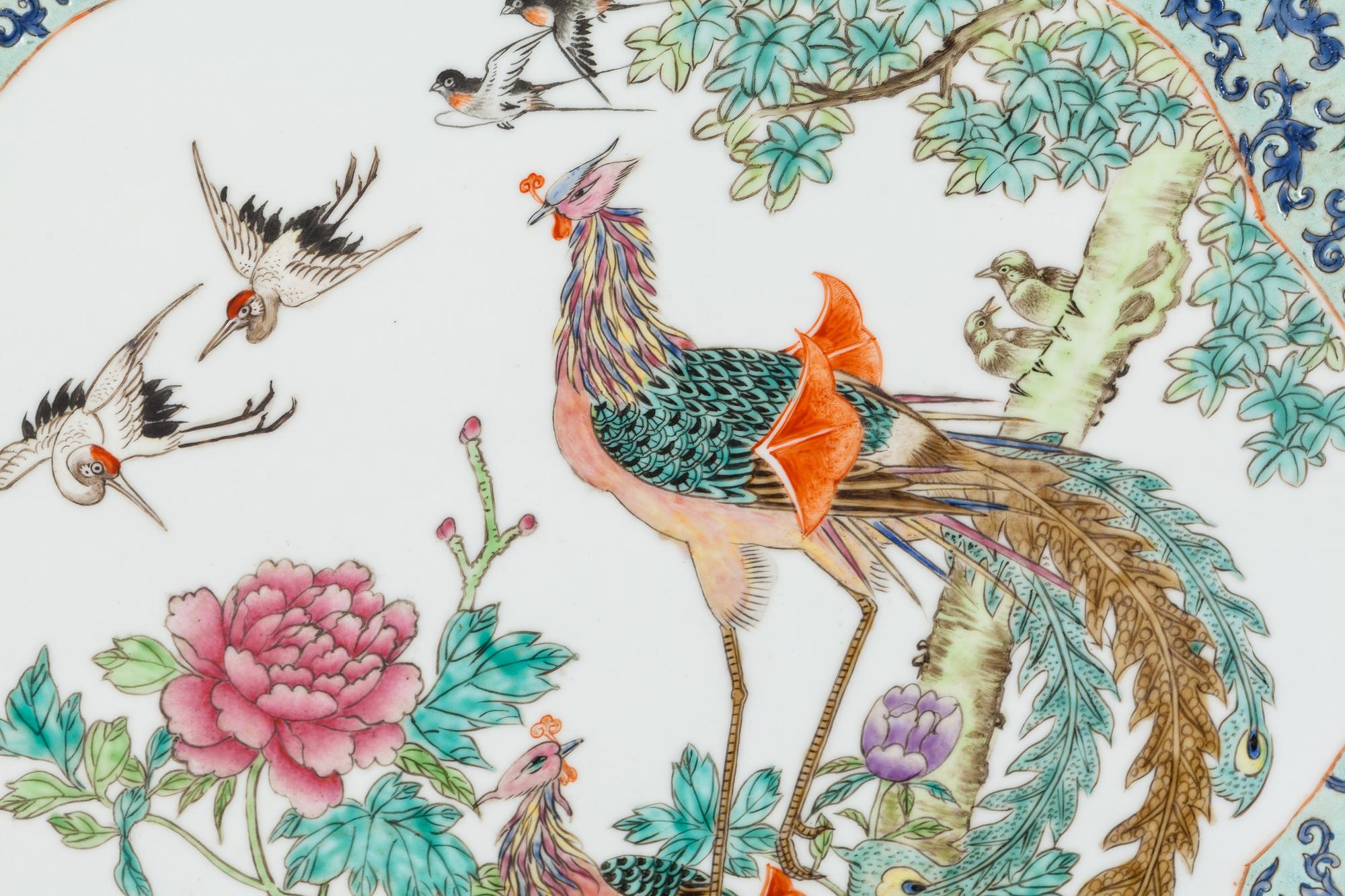 A Chinese Export Enameled Porcelain Plaque