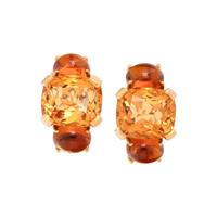 SEAMAN SCHEPPS, YELLOW GOLD AND CITRINE EARCLIPS