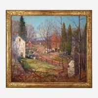 Kenneth R. Nunamaker (American, 1890–1957) River Road at Centre Bridge