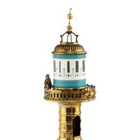 A French Brass and Glass Lighthouse-Form Annular Clock