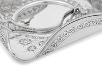An English Silver Cake Basket and an American Silver Sandwich Plate
