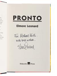 LEONARD, Elmore (1925-2013). A group of 4 FIRST EDITIONS of Leonard’s works later adapted into the series Justified , ALL SIGNED OR INSCRIBED, comprising: