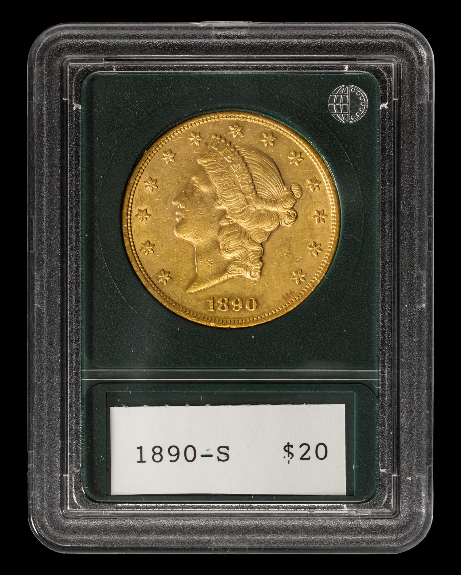 A United States 1890-S Liberty Head $20 Gold Coin