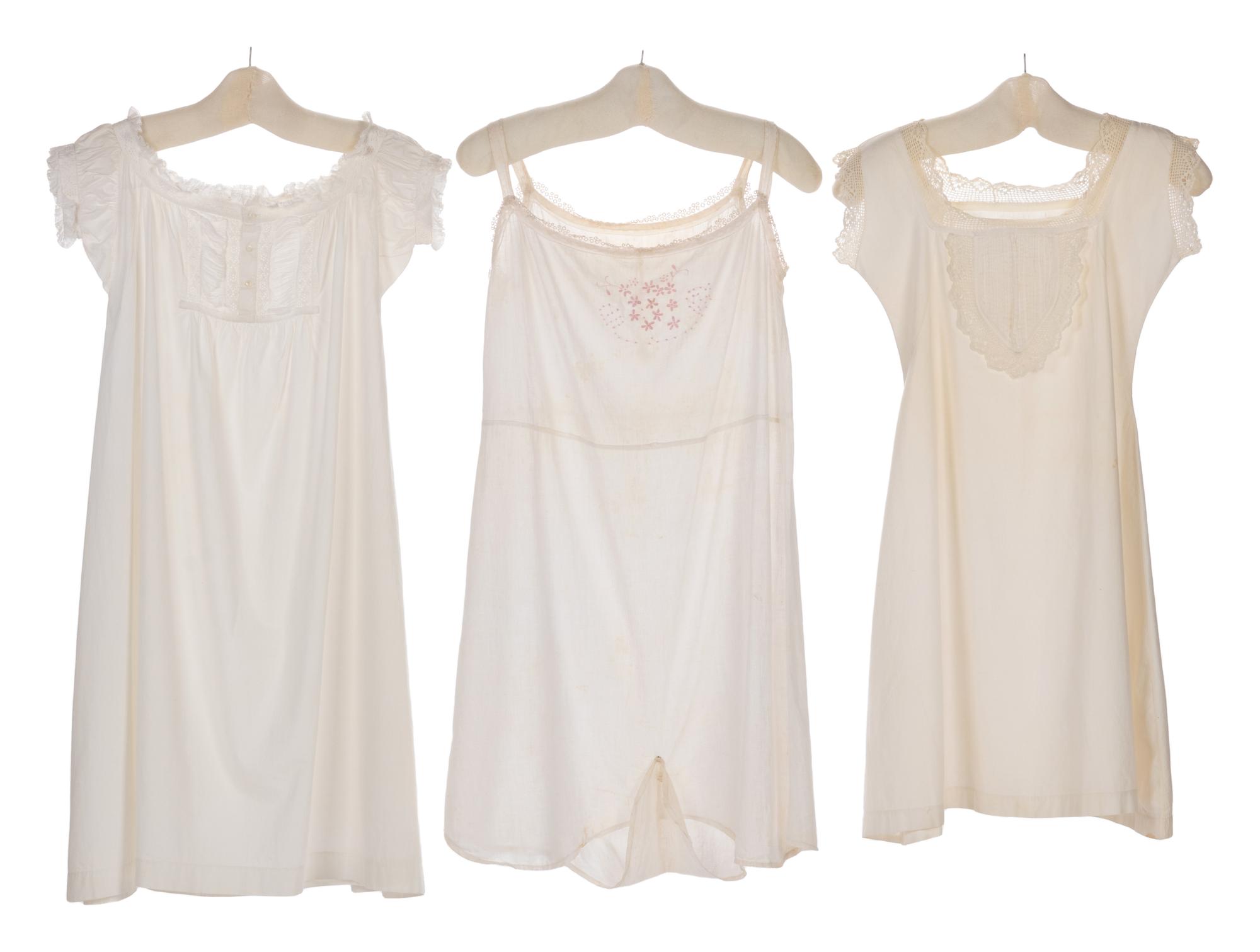 Collection of Nine Bed Jackets and Chemises, 1850-1900