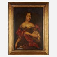 Manner of Pierre Mignard the Elder (French, 1612–1695) Portrait of a Lady with Flowers, Half-Length