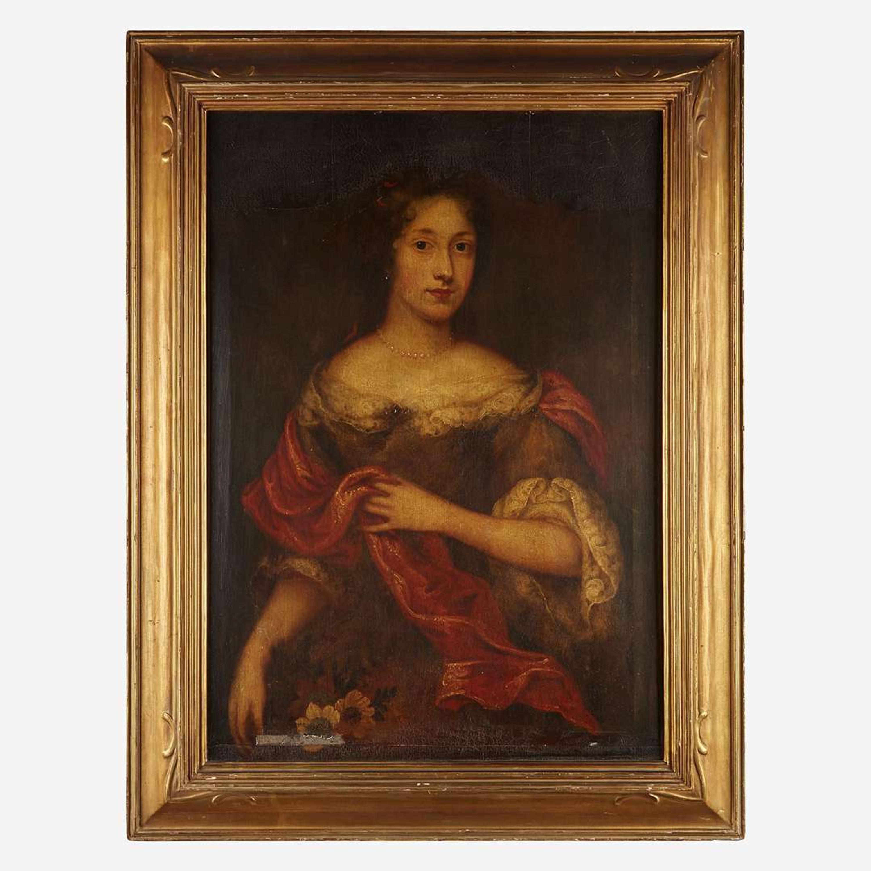 Manner of Pierre Mignard the Elder (French, 1612–1695) Portrait of a Lady with Flowers, Half-Length