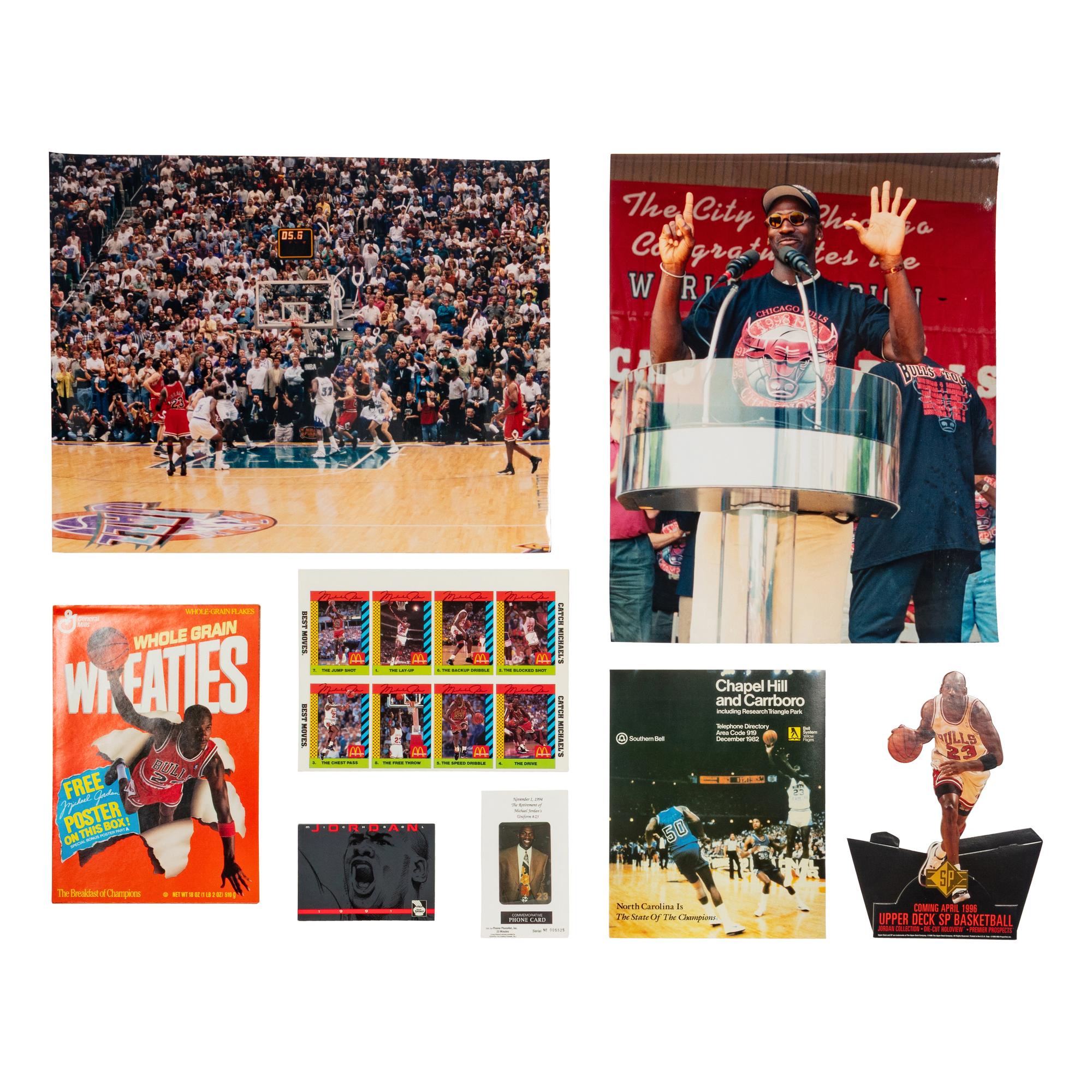 A Large Collection of Assorted Michael Jordan Collectibles and Advertising Material