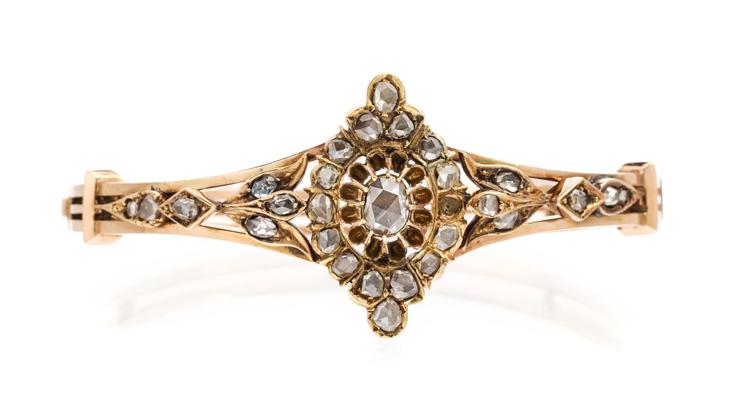 A Victorian Rose Gold and Diamond Bracelet, 14.50 dwts.
