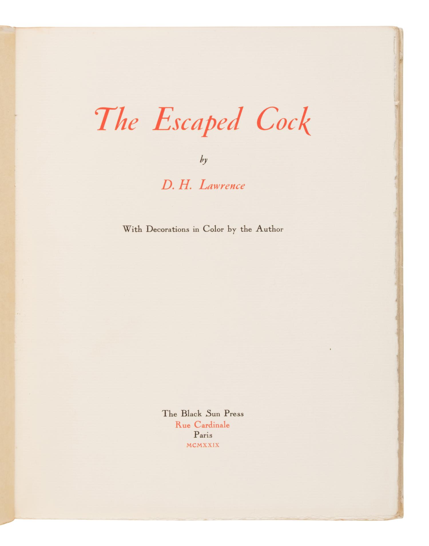 Lawrence, D.H. (1885-1930). A group of 9 titles, most first editions, comprising: