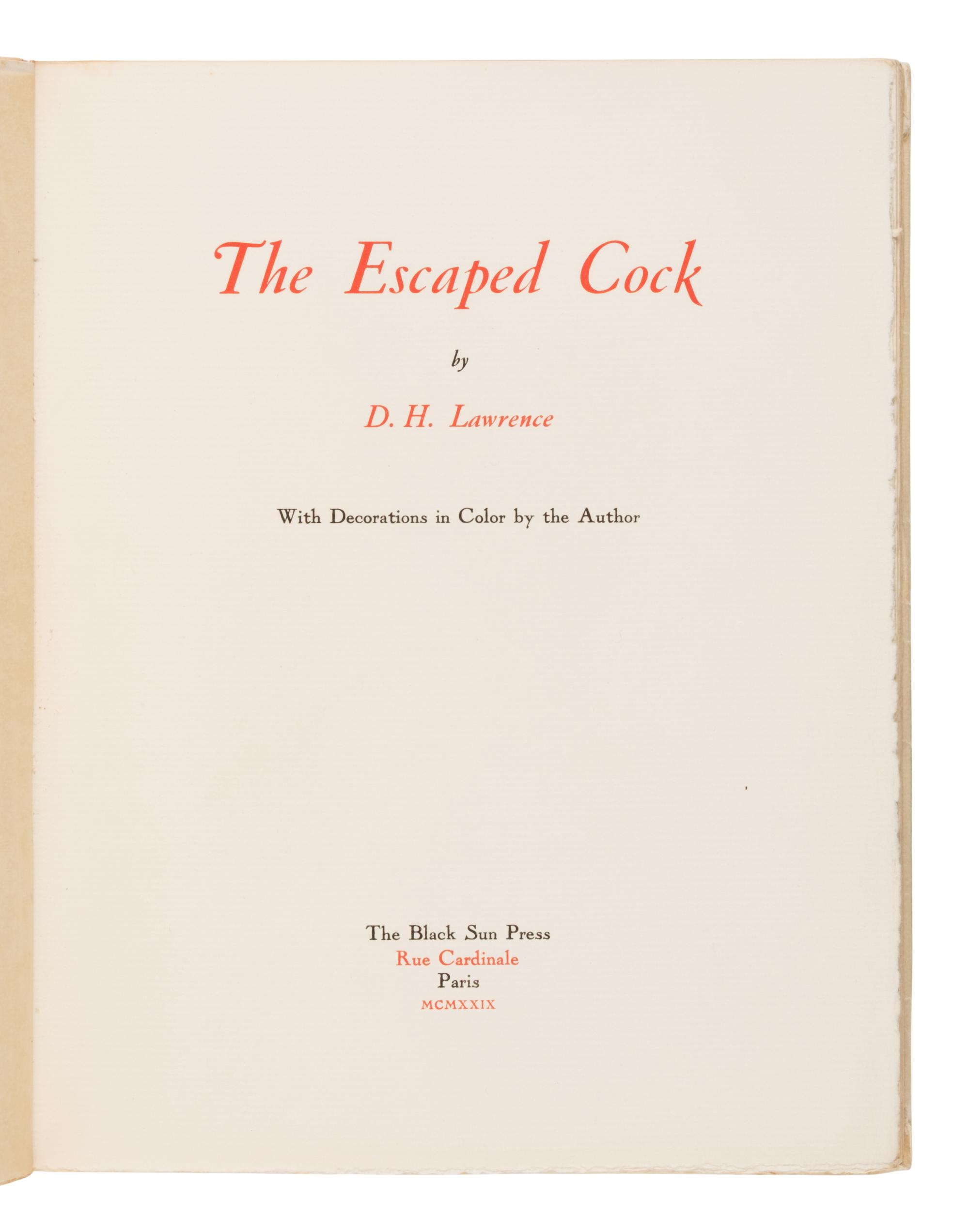 Lawrence, D.H. (1885-1930). A group of 9 titles, most first editions, comprising: