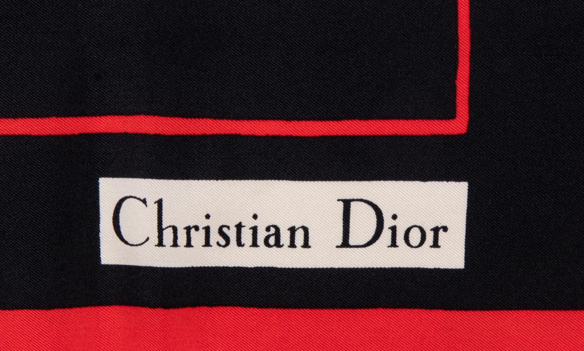 Collection of Six Designer Scarves; Two Hermes, Two YSL, One Dior, One Cartier
