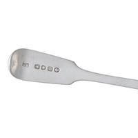 An Assembled Group of Twenty-Seven English Sterling Silver Fiddle-Back Spoons