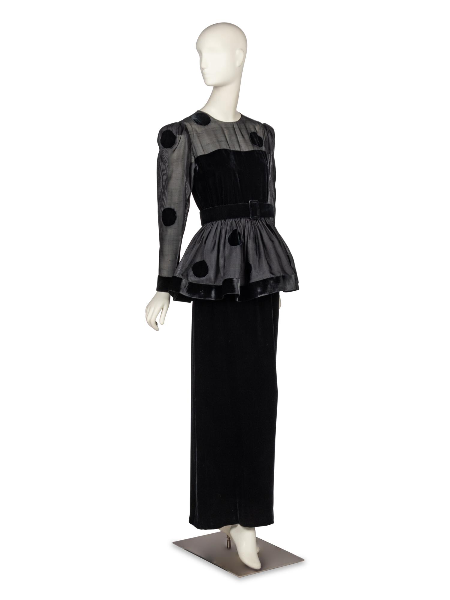 Bill Blass, Velvet Evening Gown, 1984