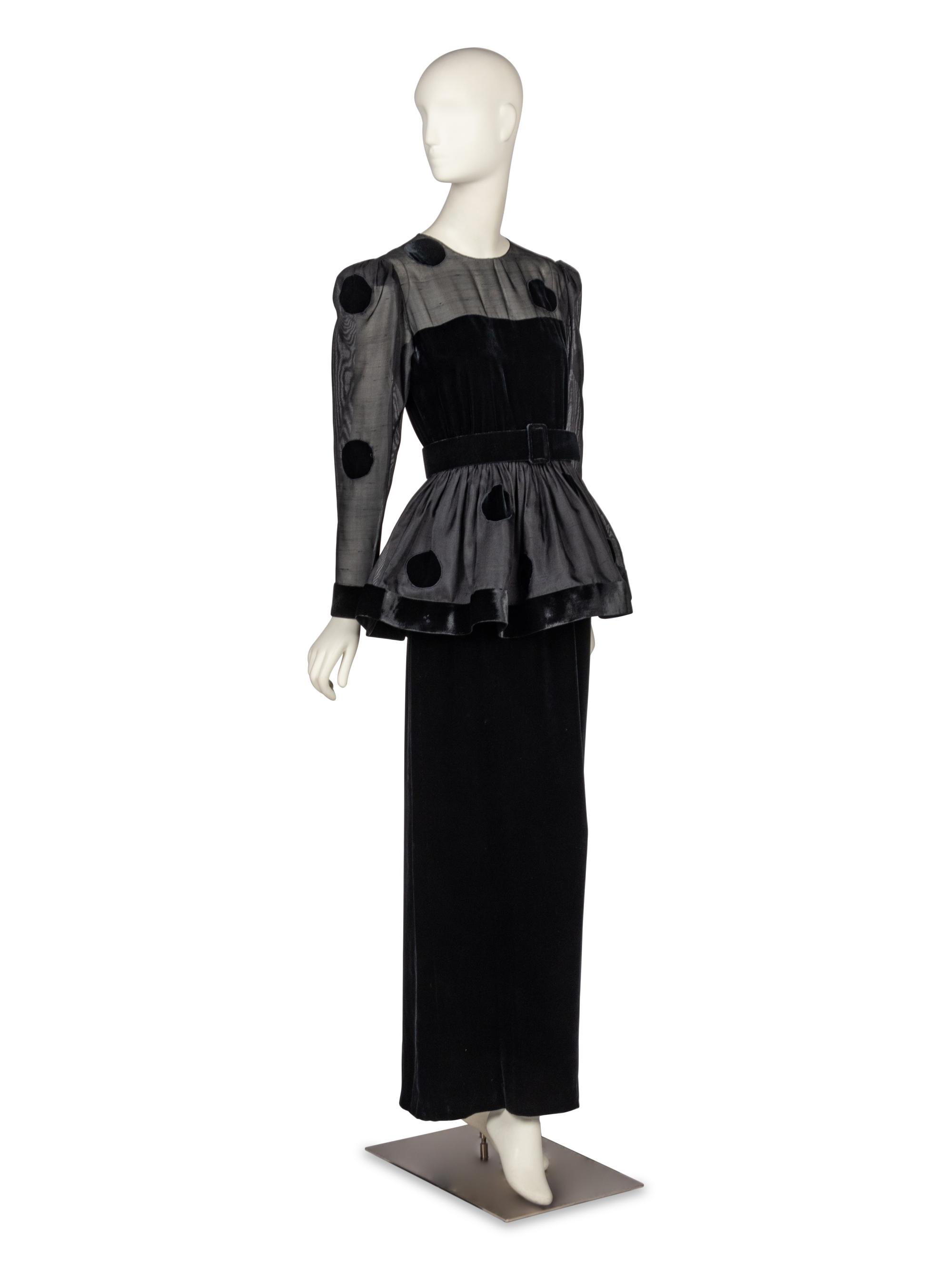 Bill Blass, Velvet Evening Gown, 1984
